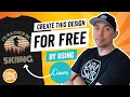 Creating A TShirt Design With Canva the FREE T-Shirt Design Website - Vintage Sunset Curve Tutorial