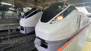 E657系K6編成が特急ときわ54号として上野駅9番線を発車するシーン　2025年4月20日午前7時31分撮影