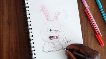 SKETCH SUNDAY #1 How To Draw Snowball - The Secret Life Of Pets- DeMoose Art