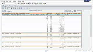 SAP Journal Entries Report