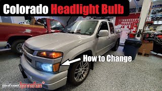 How to change a Headlight Bulb 2004 - 2012 Chevy Colorado Headlight LED Upgrade | AnthonyJ350