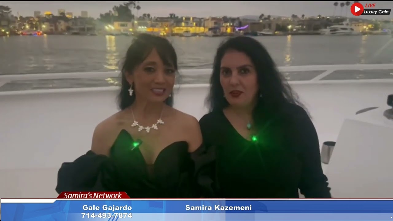 Gale Gajardo from Quantumfi Global and Samira from Samira's Network at yacht party