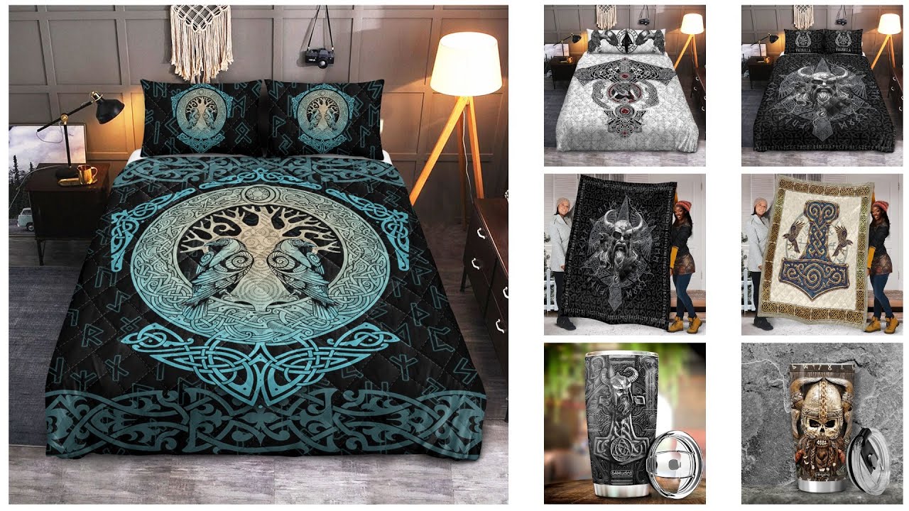 Norse Viking Home Decor | Blanket, Pillow case, Coffee Tumblers
