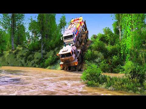Piggybacking a Giant Truck on This Slope Could End FATALLY!