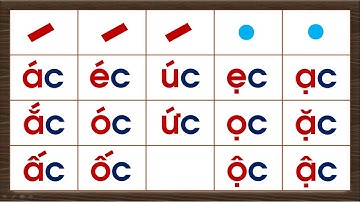 Tập đánh vần / Tổng hợp chuỗi đánh vần tiếng việt lớp 1, với chữ AC và các dấu thanh