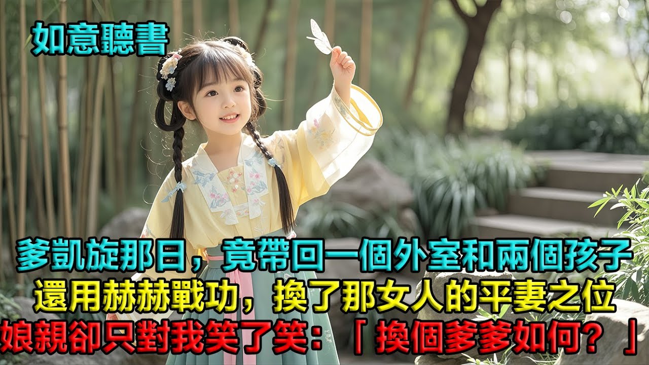 爹凱旋而歸那日，竟帶回一個外室和兩個孩子。還用赫赫戰功，換了那女人的平妻之位。娘親卻只對我淺淺一笑：「洛兒，換個爹爹如何？」次日，她便牽着我，徑直走進了皇宮。龍椅上那位笑喚我：「閨女，來，叫爹爹！」