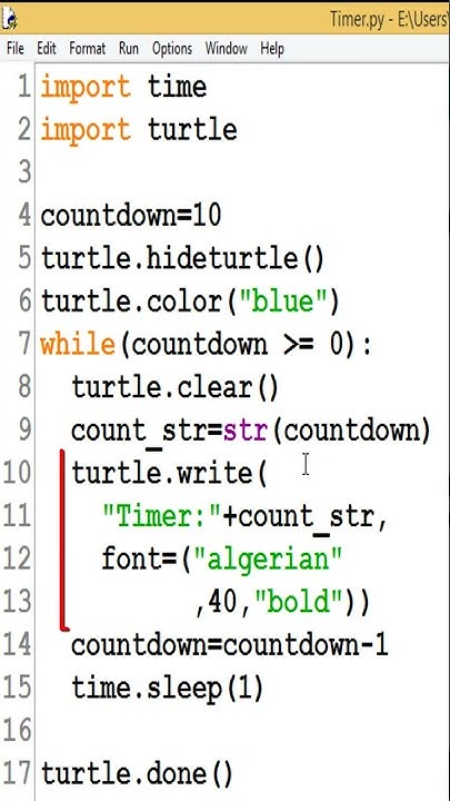 Create Timer Under 1 Minute In Python - YouTube