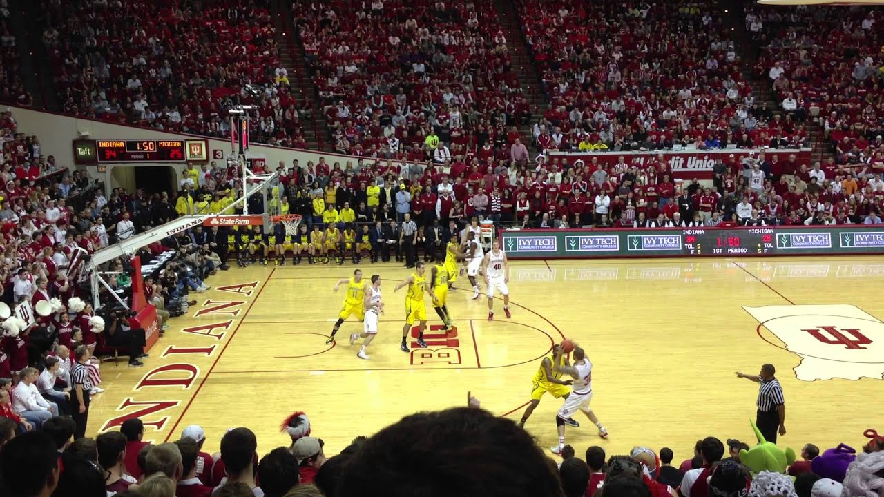 IU Michigan Basketball Assembly Hall February 2013 YouTube