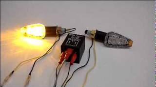 Motorcycle LED Turn Signal Light with Electronic Signal Relay