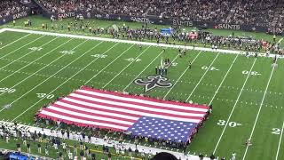 Chapel Hart Singing Our National Anthem @ Saints Game. #chapelhart@places.letsgeaux.6668