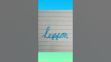 Writing "Lesson" in Cursive Writing | #shorts #calligraphy