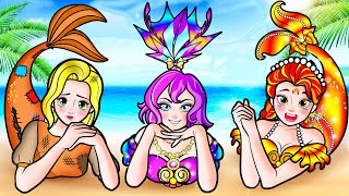 [🐾paper doll🐾] Poor Daughter and Rich Daughter Rapunzel Mermaid | LOL Surprise DIYs