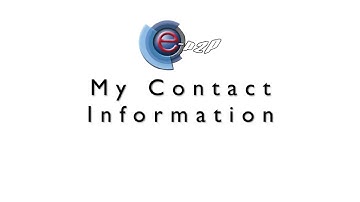 eP2P Application Tutorial - e - Data - My Contact Information