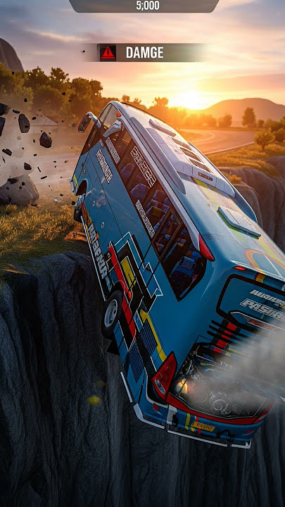 Bus Simulator Indonesia: Kecelakaan Ekstrem di Jalan Licin! 🚨 #Shorts