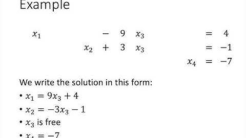Linear Algebra - Lecture 5 - Solutions to Linear Systems