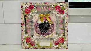 Anna Griffin Create Crop at Home 2 Floral DIY Scrapbooking TWO page layout Flip Page Interactive
