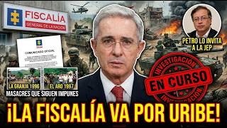 Fiscalía investiga a Uribe por masacres de El Aro y La Granja y vínculos con paramilitares