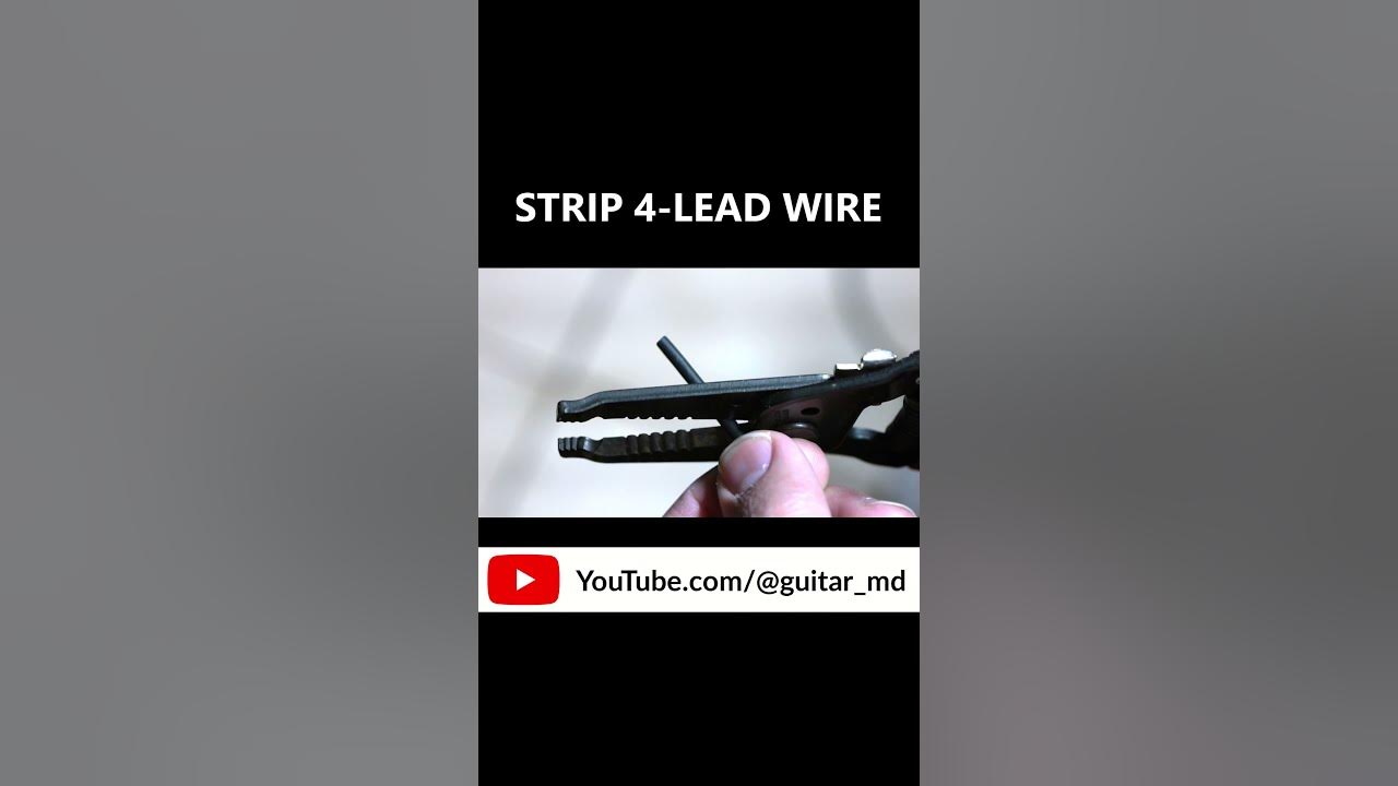 Stripping 4-Conductor Wire - Main Insulation #guitartech #wire 