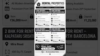 Rental Properties #miraroad #realestate #mumbai #rentalproperty #flatforrent