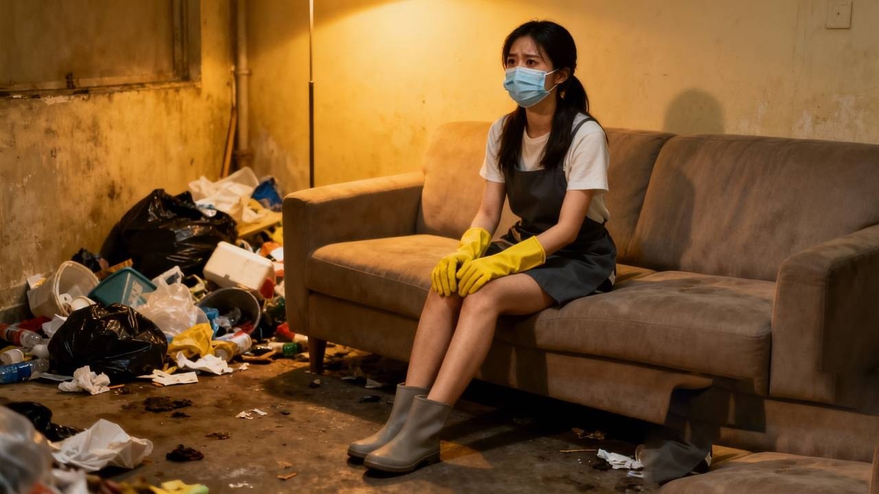 😭This is actually the home of a beautiful woman with obsessive-compulsive disorder.