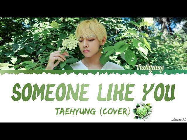 Taehyung 태형 - 'Someone Like You' (Cover) Lyrics |Eng/Kor| #HAPPYVDAY class=