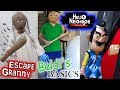 Escape the Babysitter Granny, Baldi's Basics & Hello Neighbor in Real Life Pranked Out of Our House!