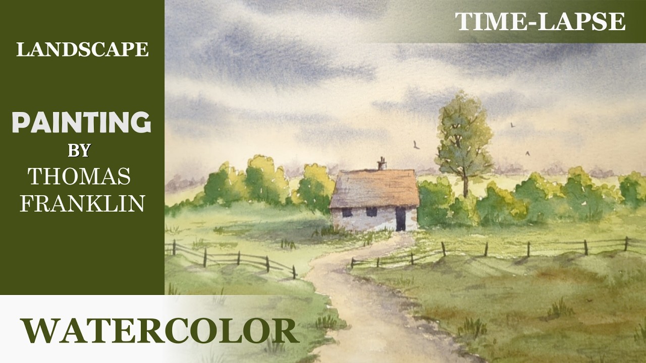 How to paint Watercolor Landscape for beginners - YouTube
