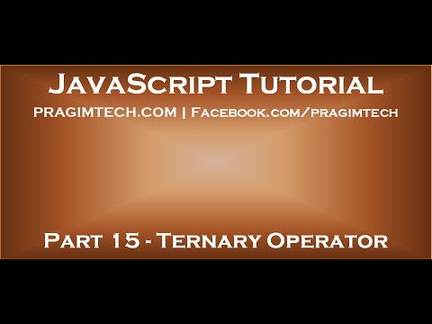 Ternary operator in JavaScript