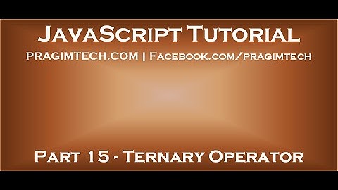 Ternary operator in JavaScript