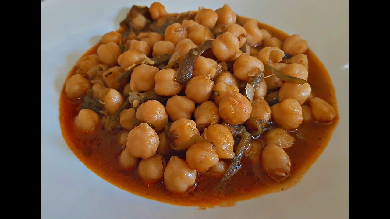 POTAJE DE GARBANZOS CON TAGARNINAS  Muy fácil