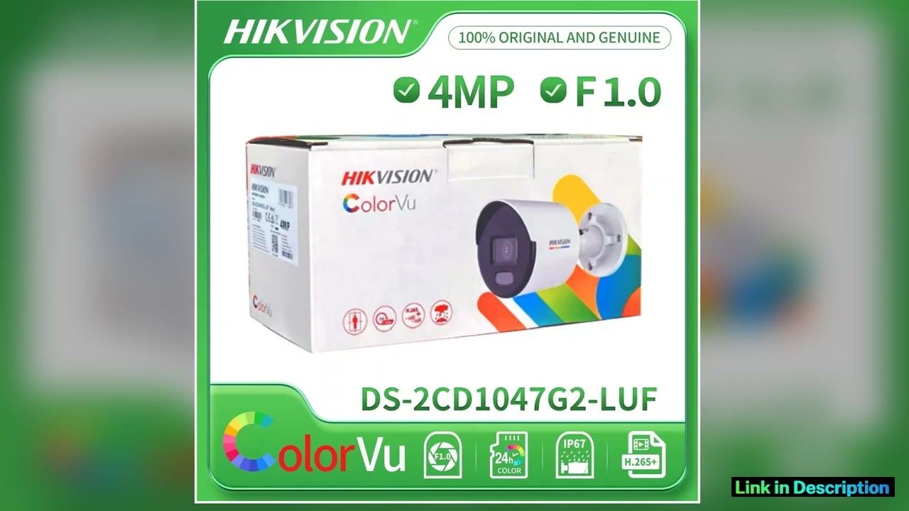 Hikvision 4MP IP Camera DS2CD1047G2LUF ColorVu Fixed Bullet Builtin MIC SD card Slot 247 Colorful I