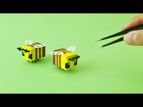 HOW TO MAKE BEE MINECRAFT PAPERCRAFT  ALSA HONGGO [WITH FREE DOWNLOAD  LINK] 