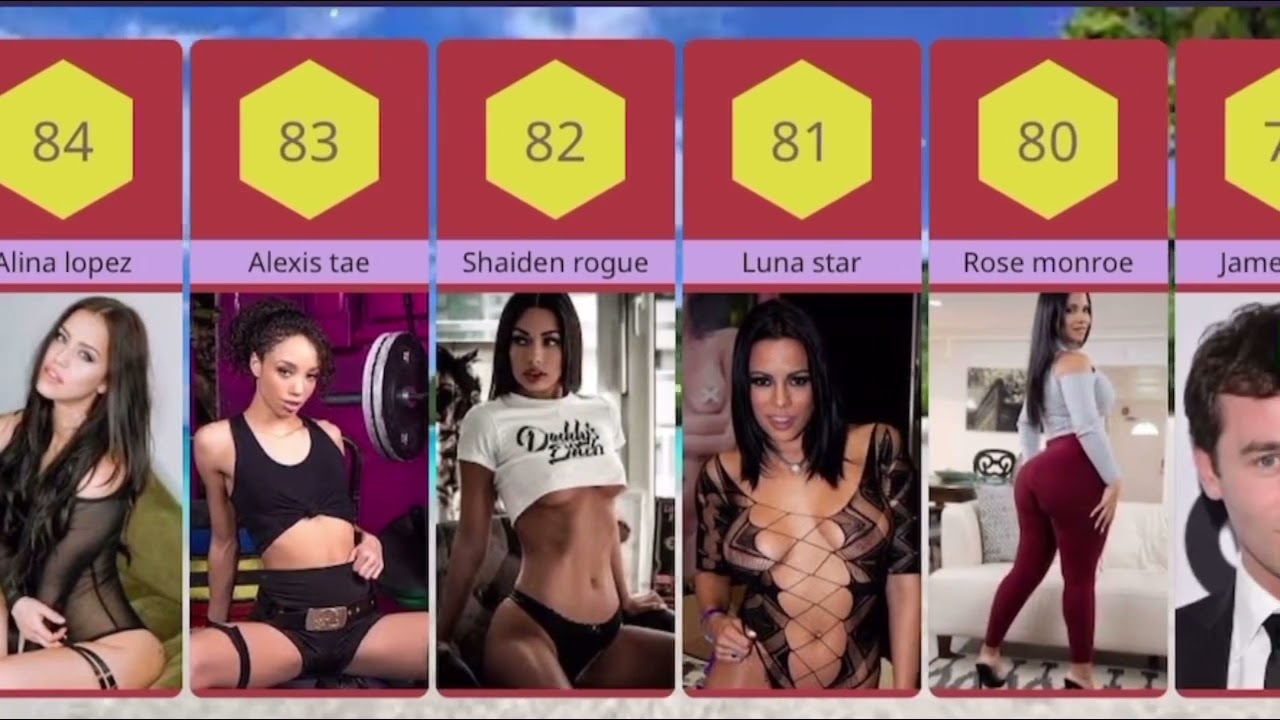 ⁣Top 100 pornstar list by pornhub pt1