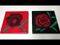 (174) Chain String pull _ Spiral Flower _ Two canvases _ Fluid Acrylic Pouring _ Designer Gemma77