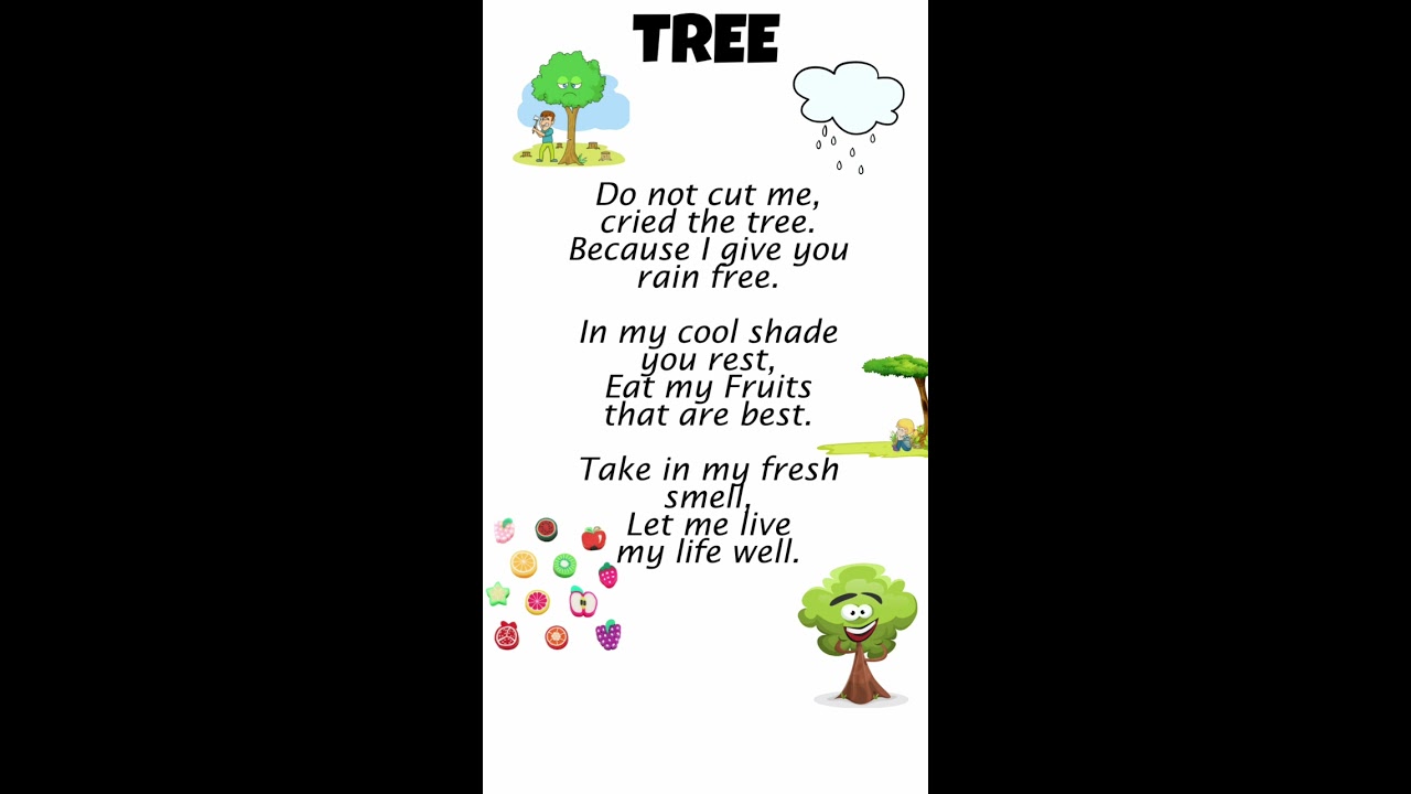 Tree  Poems in English  English poem for kids   shorts
