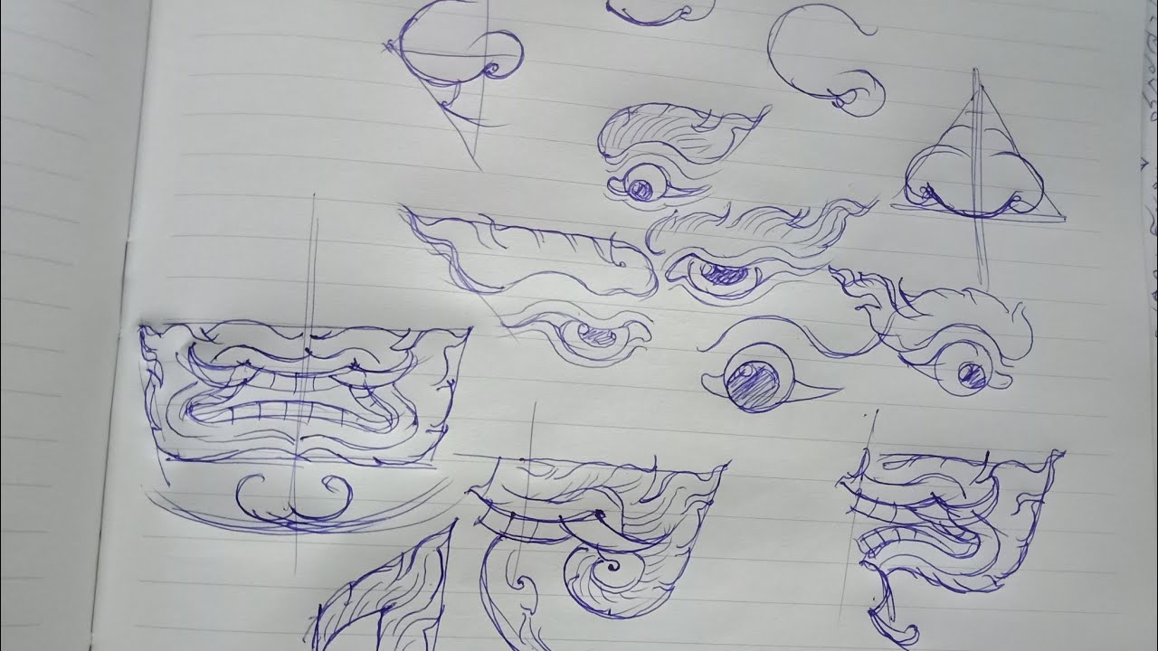 วาดรายละเอียดหน้ายักษ์