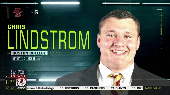Football: Chris Lindstrom Drafted 14th (Apr. 25, 2...