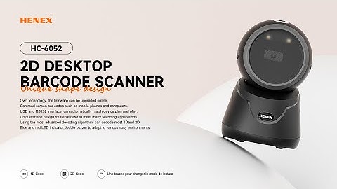 Henex HC-6052 1D 2D Desktop Handsfree Barcode Scanner Reader QR Code Scanner with Retail Supermarket