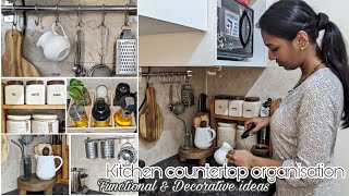 Revamping my kitchen countertop with space saving ideas | Simple coffee station