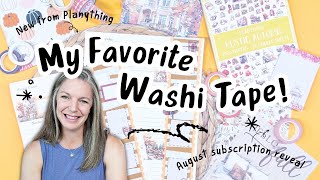 My Favorite Washi Tape | August Planything Subscription Kit Reveal | Unboxing + Plan With Me!