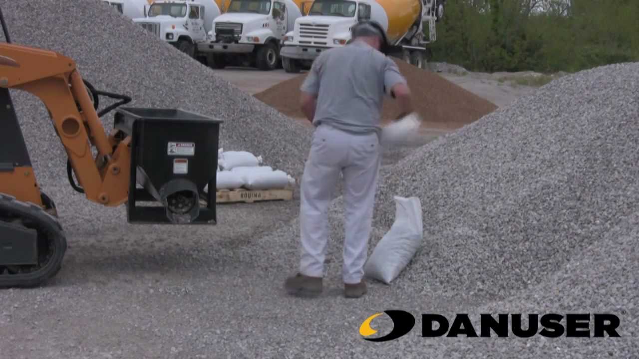 Auger Bucket Bagging Rock - YouTube