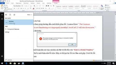HƯỚNG DẪN SỬA LỖI LICENSE ERROR AUTOCAD 2018