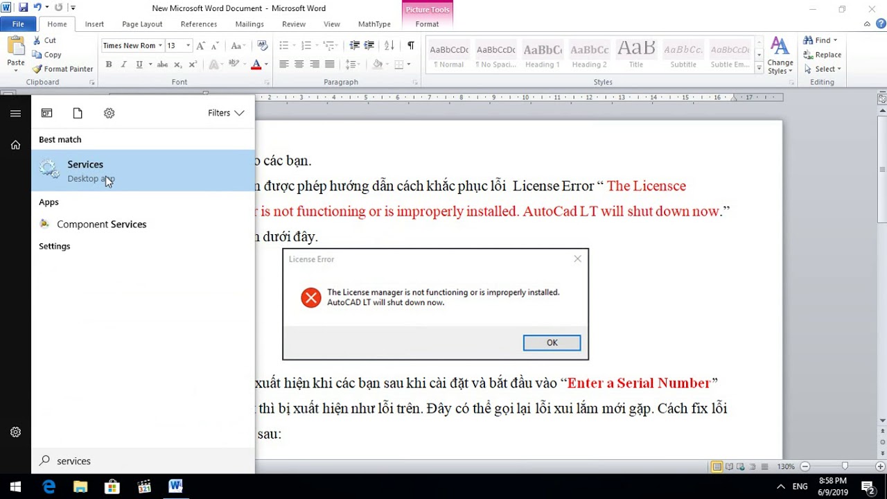 Hướng Dẫn Sửa Lỗi License Error Autocad 2018 Youtube