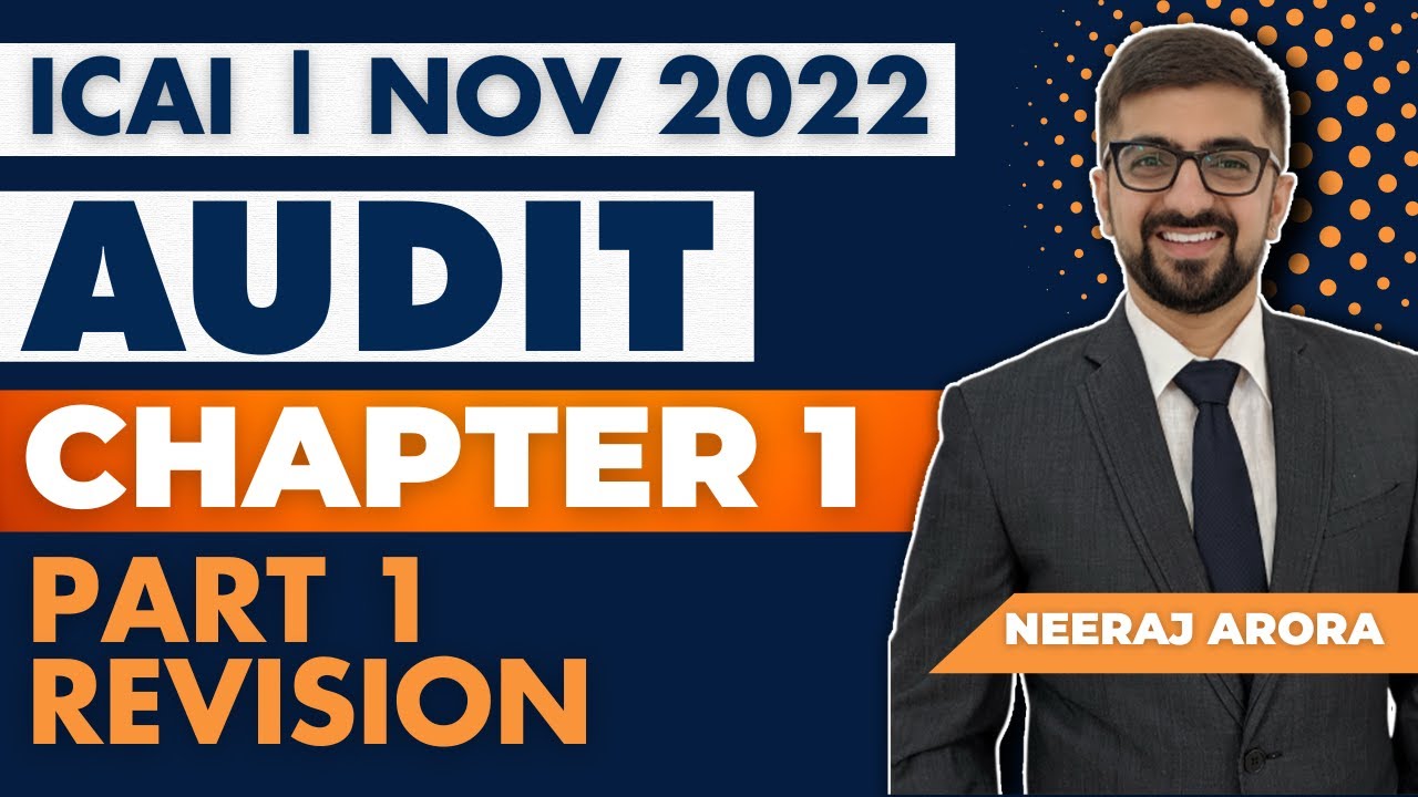Audit Chapter 1 Part 1 Revision | ICAI CA Inter Audit Revision Nov 22 ...