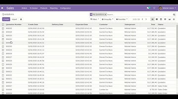 Odoo Freeze ListView Header