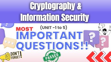 Cryptography & Network Security Important Questions Explained | RGPV