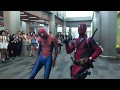 Deadpool and Spiderman Dance at Anime Convention