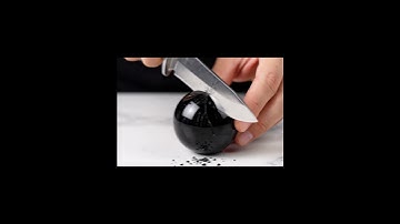 "Obsidian Crystal Sphere Cutting | Hyper-Realistic Glass ASMR | Satisfying 8K Slice"