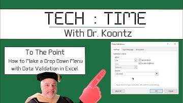 How to Make a Drop Down Menu in Microsoft Excel with Data Validation
