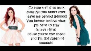 Video thumbnail of "Ariana Grande & Elizabeth Gillies - Give it up - Lyrics"